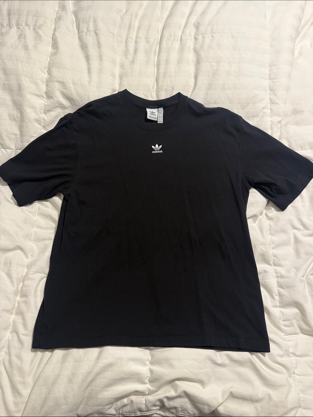 adidas - Black Boyfriend Small Logo Short Sleeve Tee - Small
